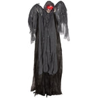Grey Winged Grim Reaper Animatronic Halloween Decoration