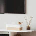 White Floating Wall-Mounted TV Shelf with Storage