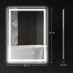 Bluetooth LED Anti-Fog Bathroom Mirror with Demister Pad