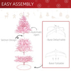 6ft Pink Pop-Up Artificial Christmas Tree with 892 Branch Tips