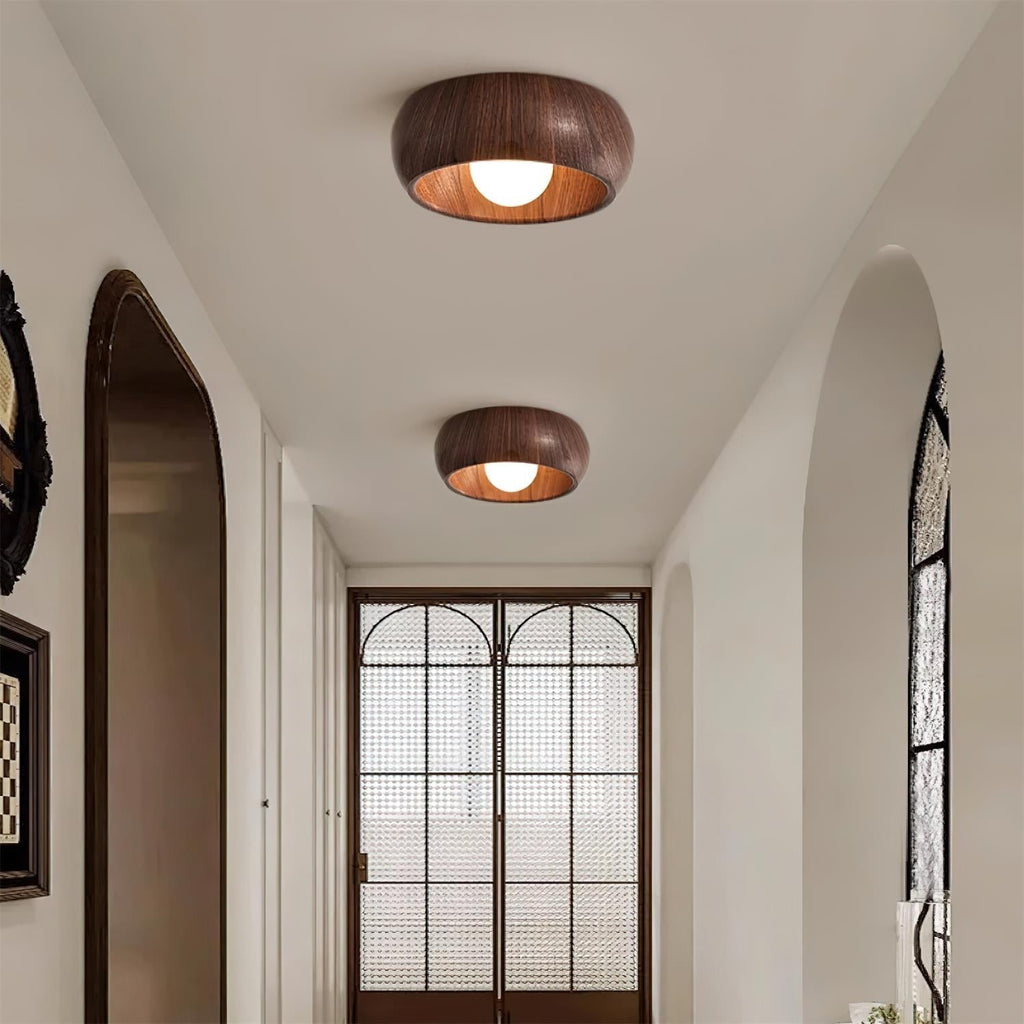 Albanora Minimalist Wooden LED Ceiling Lamp
