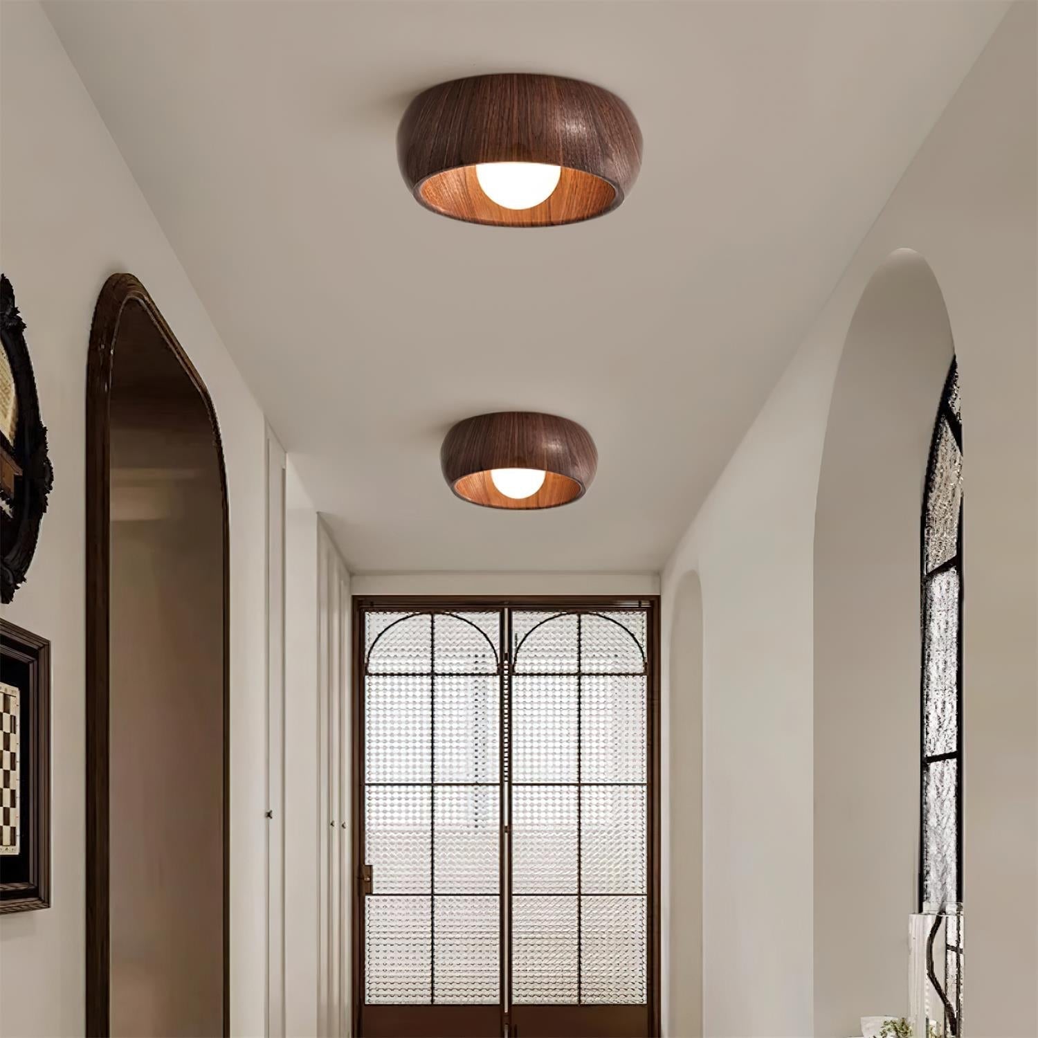 Albanora Minimalist Wooden LED Ceiling Lamp