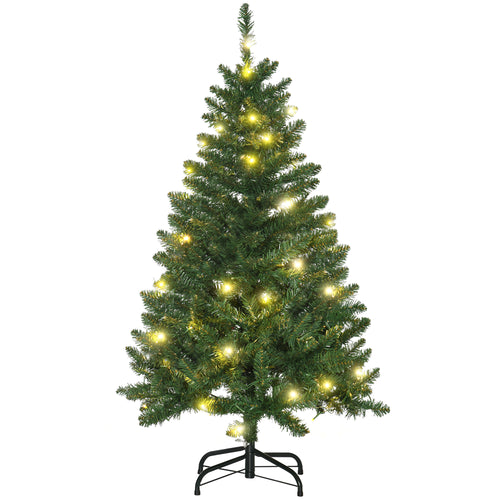 4 Foot Prelit Artificial Christmas Tree with Warm White LED Light