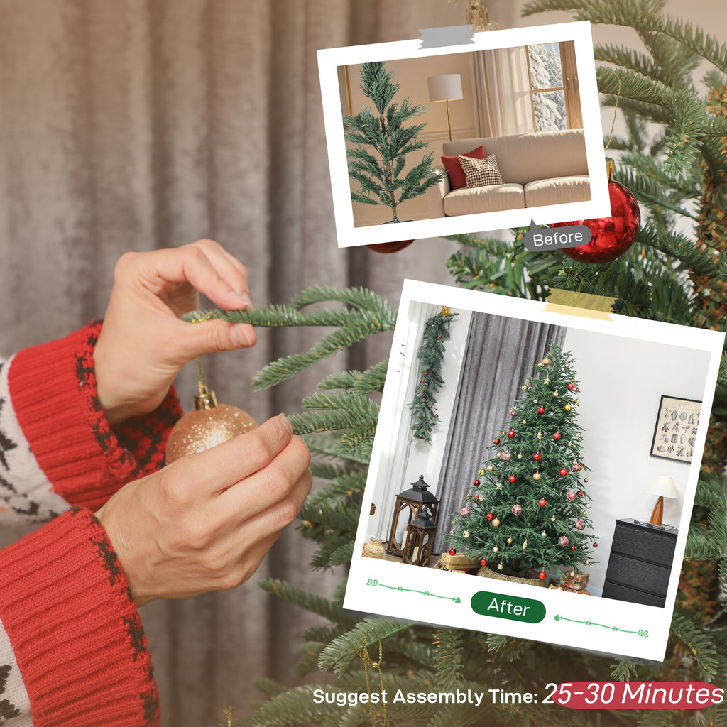 7ft Full Spruce Christmas Tree with Realistic Dense Tips