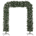 8.2ft Snow Frosted Christmas Tree Arch for Doorways Green