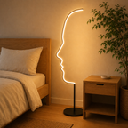 Abstract Face Floor Lamp