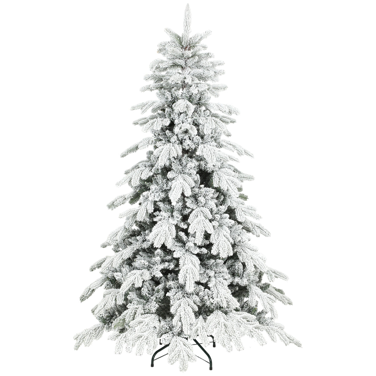 6ft Super Flocked Christmas Tree with Faux Snow Branches