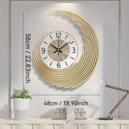 Modern 3D Metal Wall Clock with Silent Quartz Movement