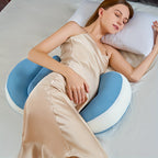 Adjustable Ergonomic Pregnancy Pillow for Side and Stomach Sleepers