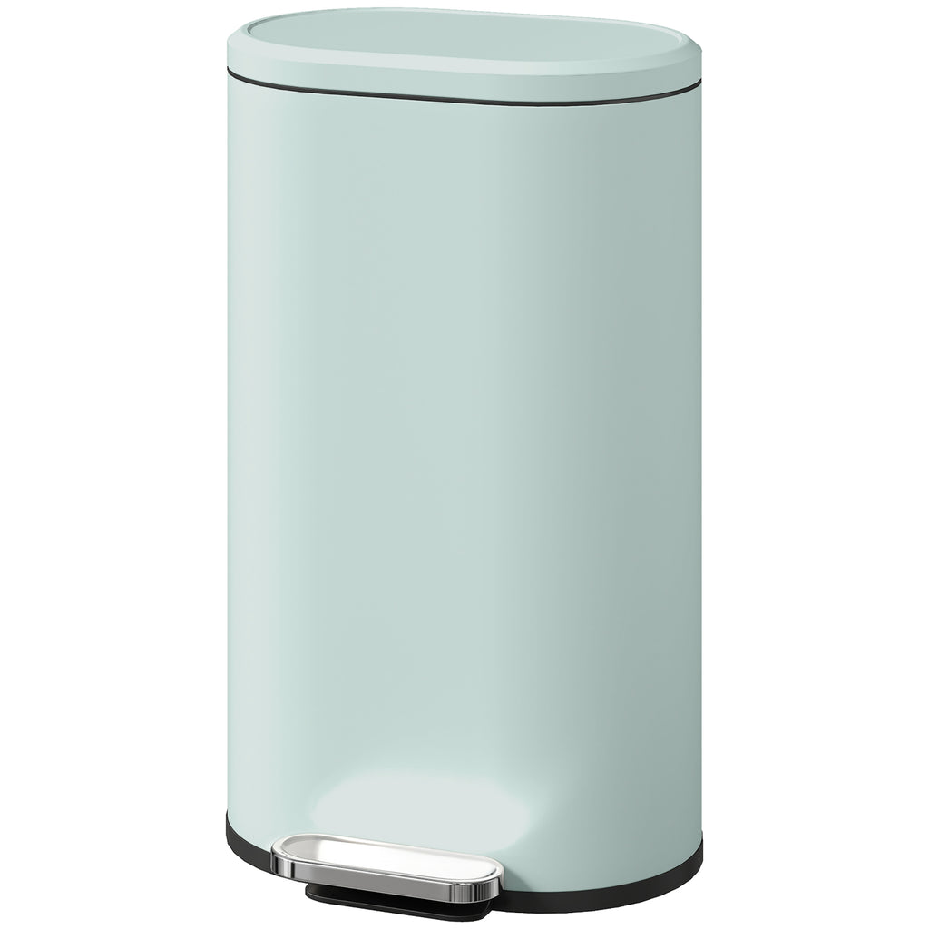 Slim Curved Pedal Kitchen Bin with Soft-Close Lid