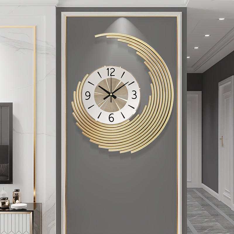 Modern 3D Metal Wall Clock with Silent Quartz Movement