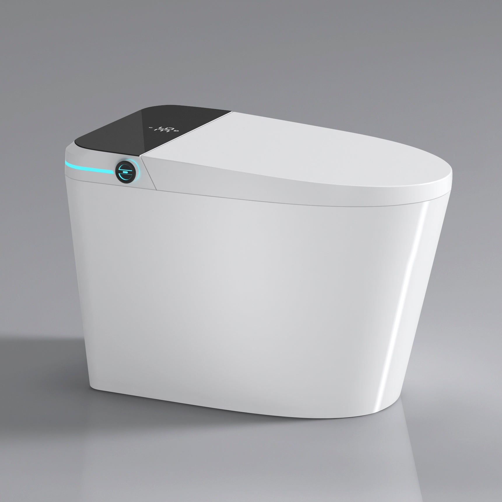 Modern Smart Toilet with Integrated Bidet Seat