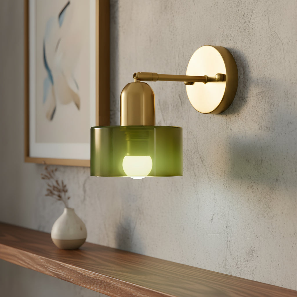 Colored Glass Bauhaus Wall Light Modern Interior Lighting