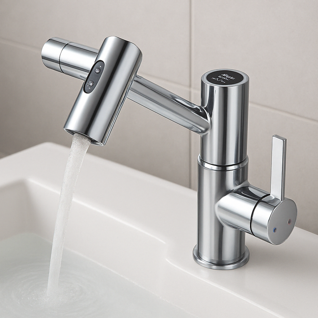 Modern Matte Bathroom Mixer Tap with LED Temperature Display Modern Bathroom Decor