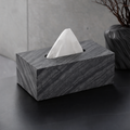 Luxury Marble Tissue Box with Timber Vein Finish