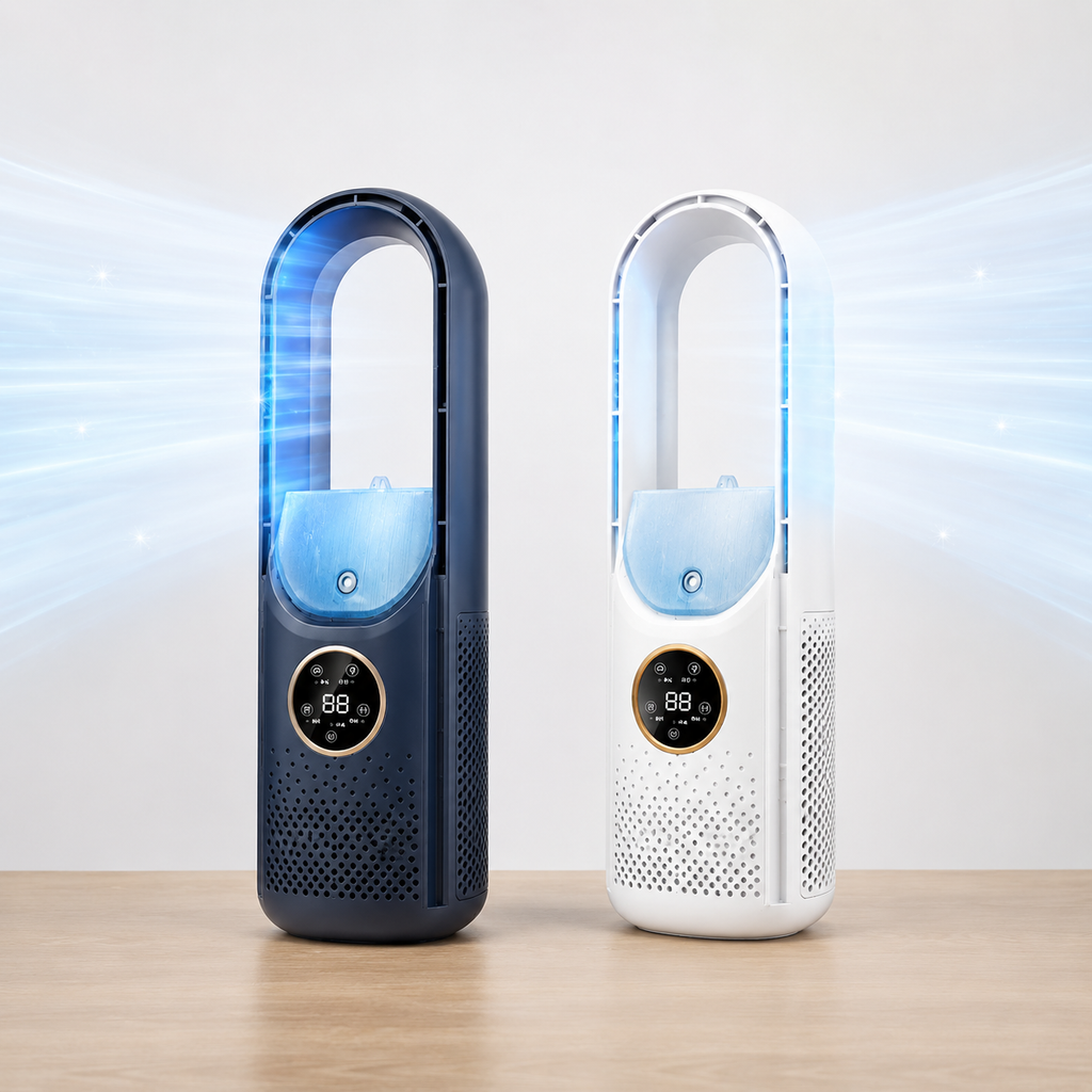 Blade-Free Quiet Portable Air Cooler for Home Cooling
