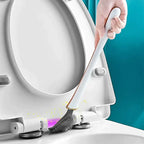 Silicone Toilet Brush with Wall-Mount Holder and Hygienic Modern Design
