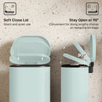 Slim Curved Pedal Kitchen Bin with Soft-Close Lid