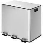 Triple Compartment Pedal Bin with Soft-Close Lid