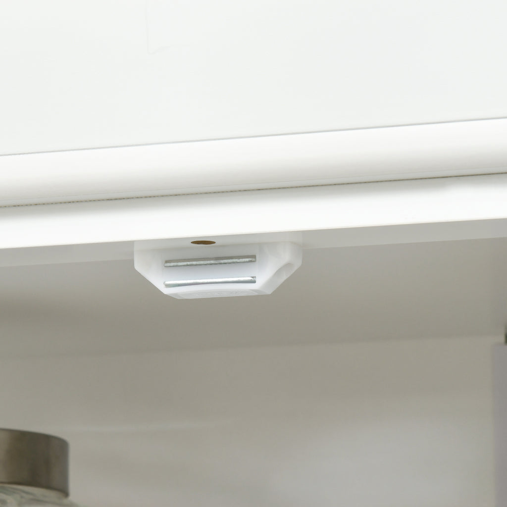 Freestanding Kitchen Cupboard with Six-Tier Adjustable Shelving and Anti-Tip Safety White