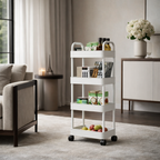 Rolling Storage Cart with Open Tiers – Space-Saving Organiser Modern Home Storage