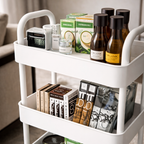Rolling Storage Cart with Open Tiers – Space-Saving Organiser Modern Home Storage