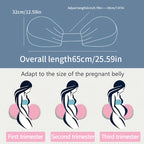 Adjustable Ergonomic Pregnancy Pillow for Side and Stomach Sleepers