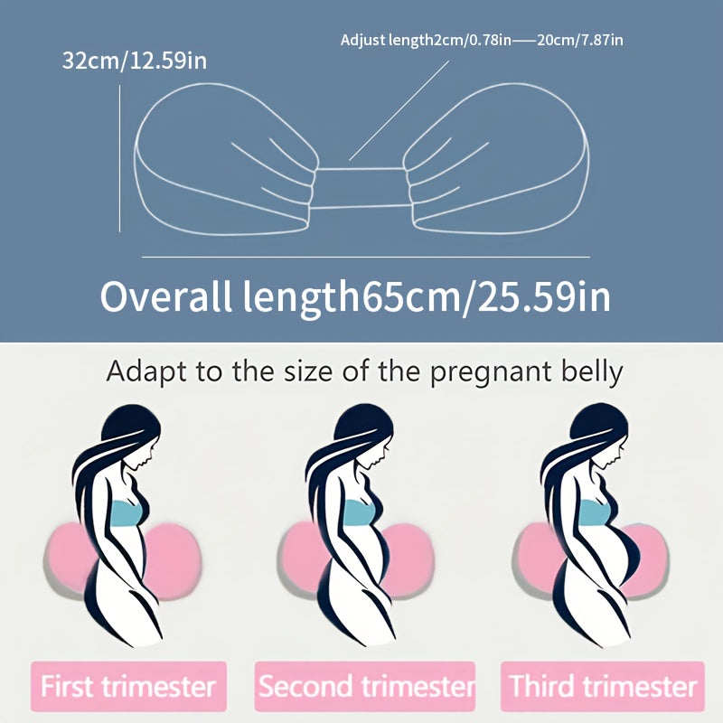 Adjustable Ergonomic Pregnancy Pillow for Side and Stomach Sleepers