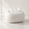 Sculptural Rounded Ceramic Tissue Box Cover in Matte Finish