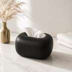 Sculptural Rounded Ceramic Tissue Box Cover in Matte Finish