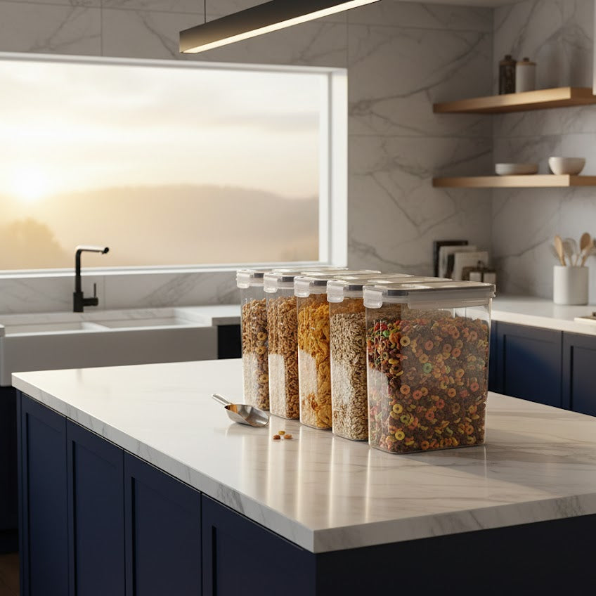 Cereal Storage Airtight Containers with Pour Spout Modern Home Storage