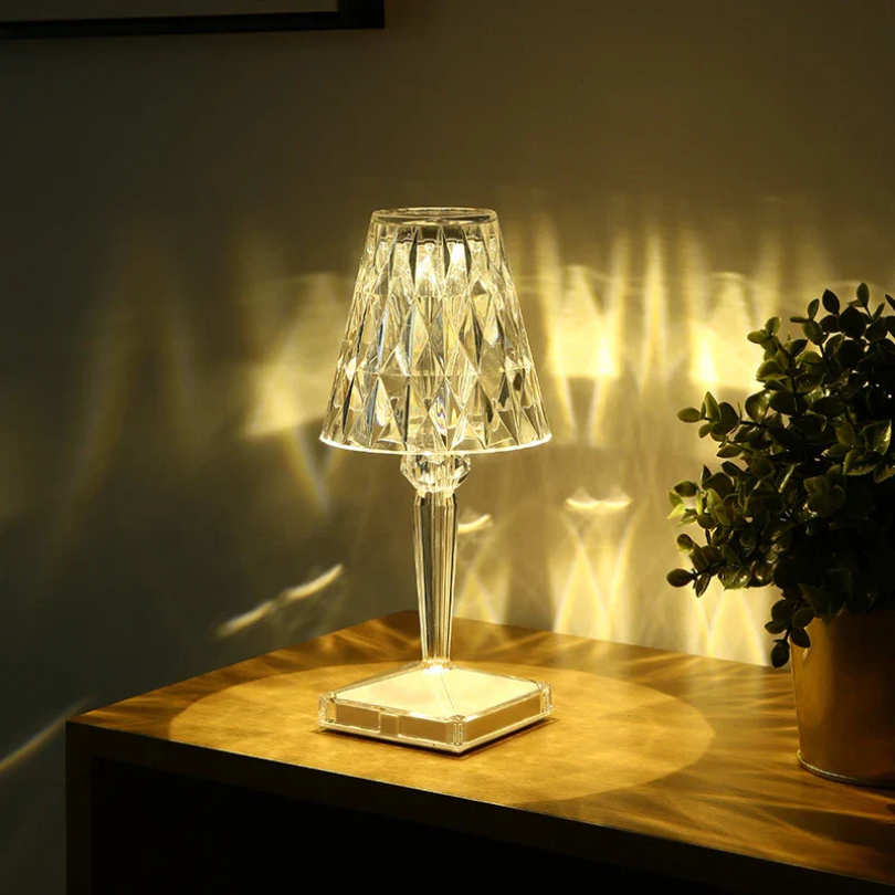 Crystal Design Table Lamp Warm Ambient Lighting