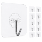 Heavy-Duty Transparent Adhesive Wall Hooks