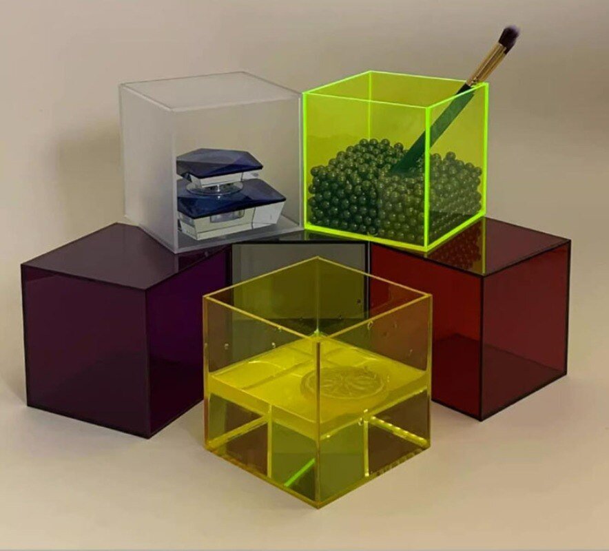 Colorful Acrylic Display Storage Box Modern Home Storage