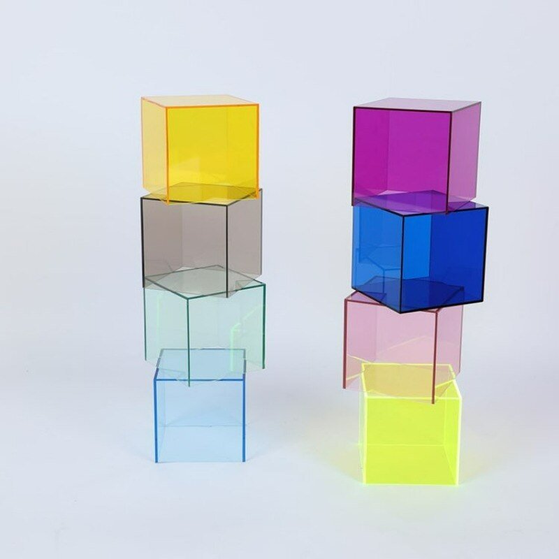 Colorful Acrylic Display Storage Box Modern Home Storage