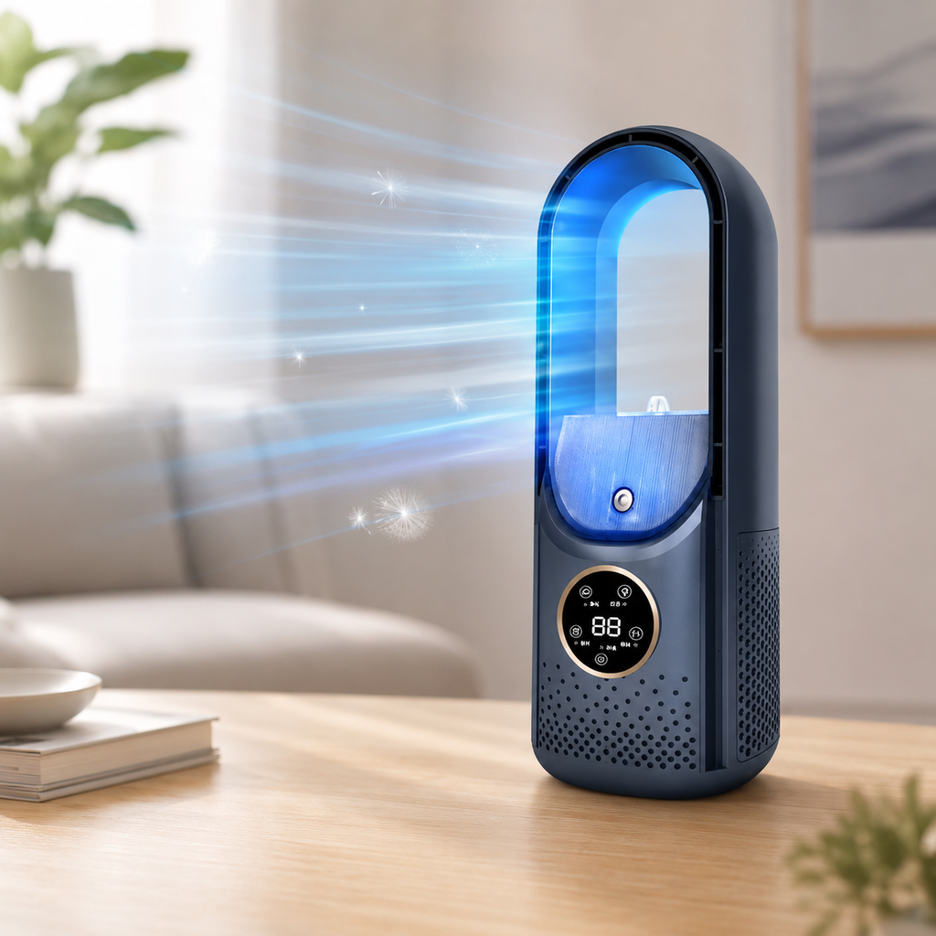 Blade-Free Quiet Portable Air Conditioner for Home Cooling