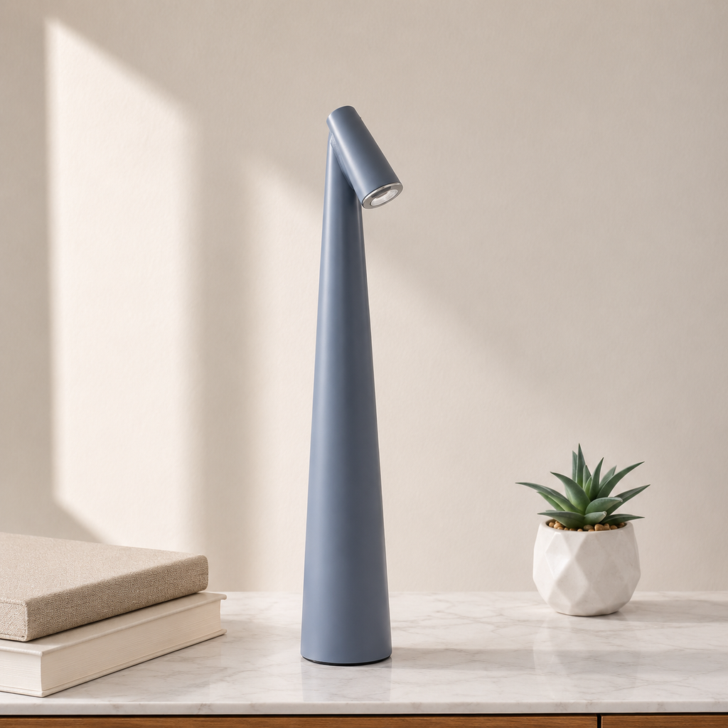Cordless Aluminium LED Table Lamp Warm Ambient Lighting