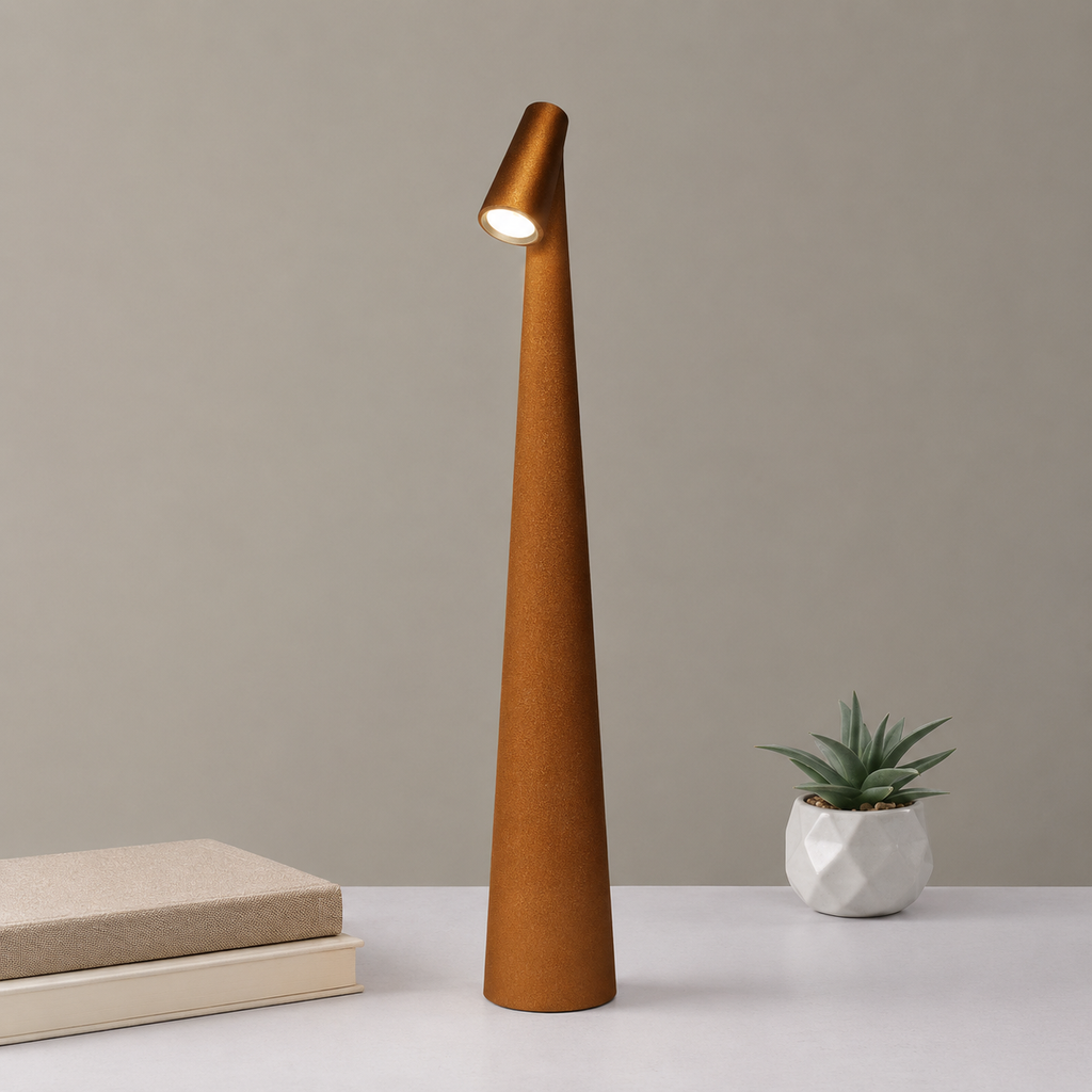 Cordless Aluminium LED Table Lamp Warm Ambient Lighting