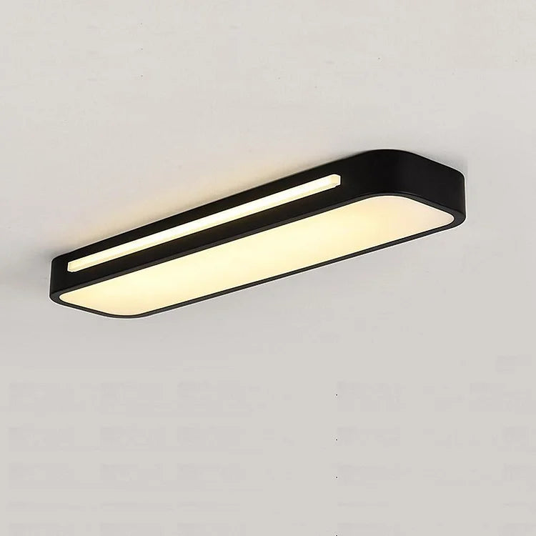 Nordic Minimalist Long LED Ceiling Light Fixture Contemporary Home Lighting