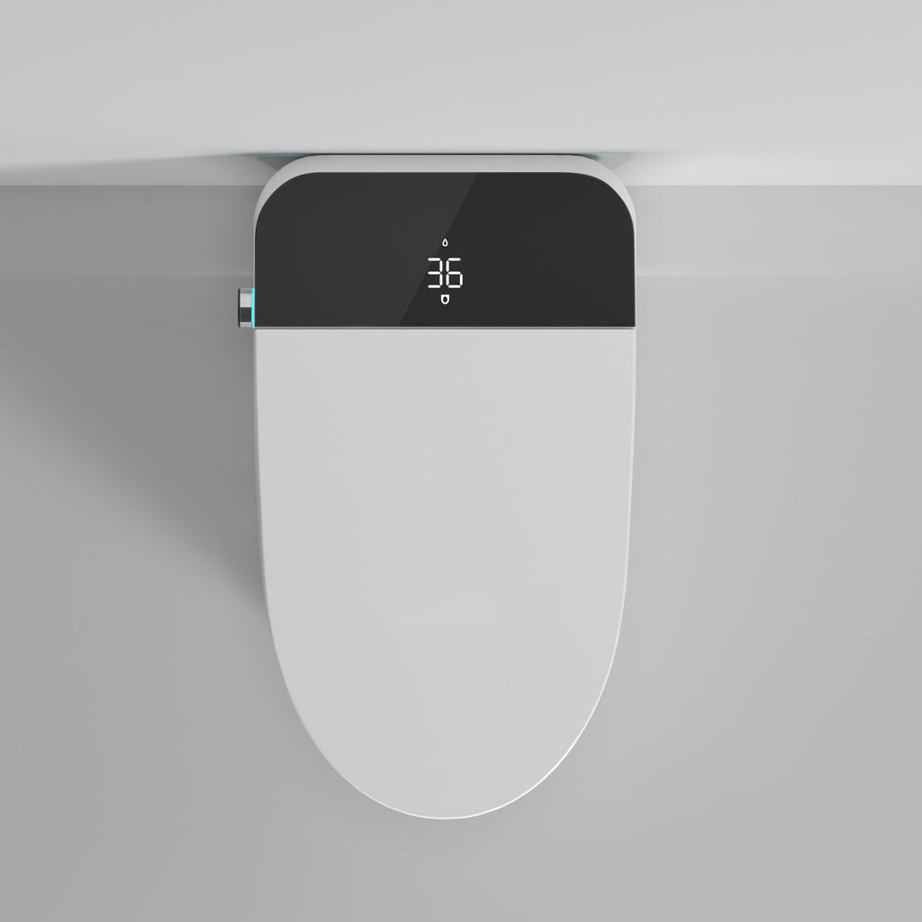 Modern Smart Toilet with Integrated Bidet Seat