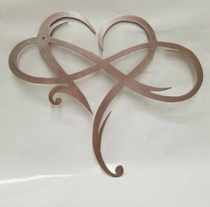 Infinity Heart Metal Wall Art