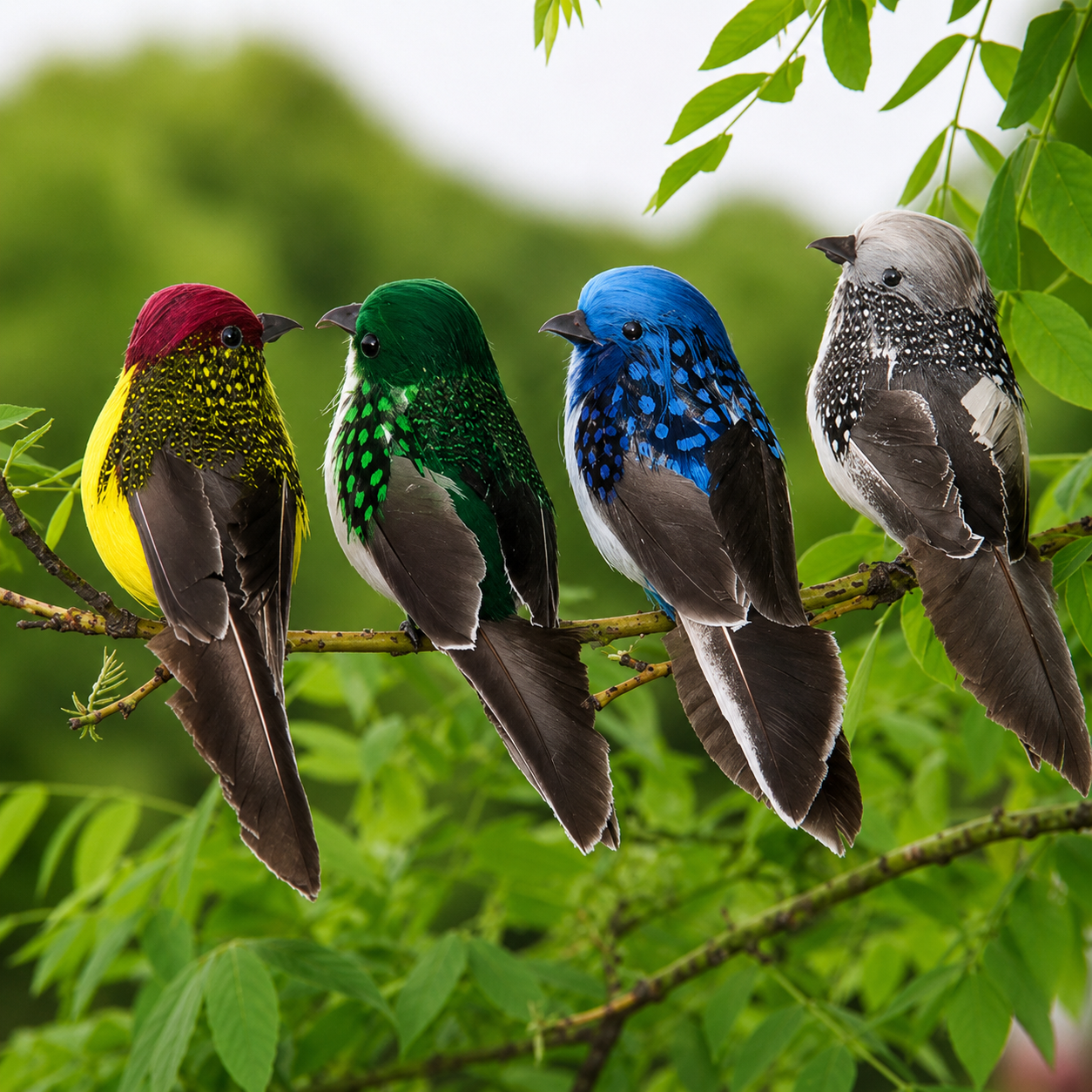 Realistic Feathered Decorative Bird