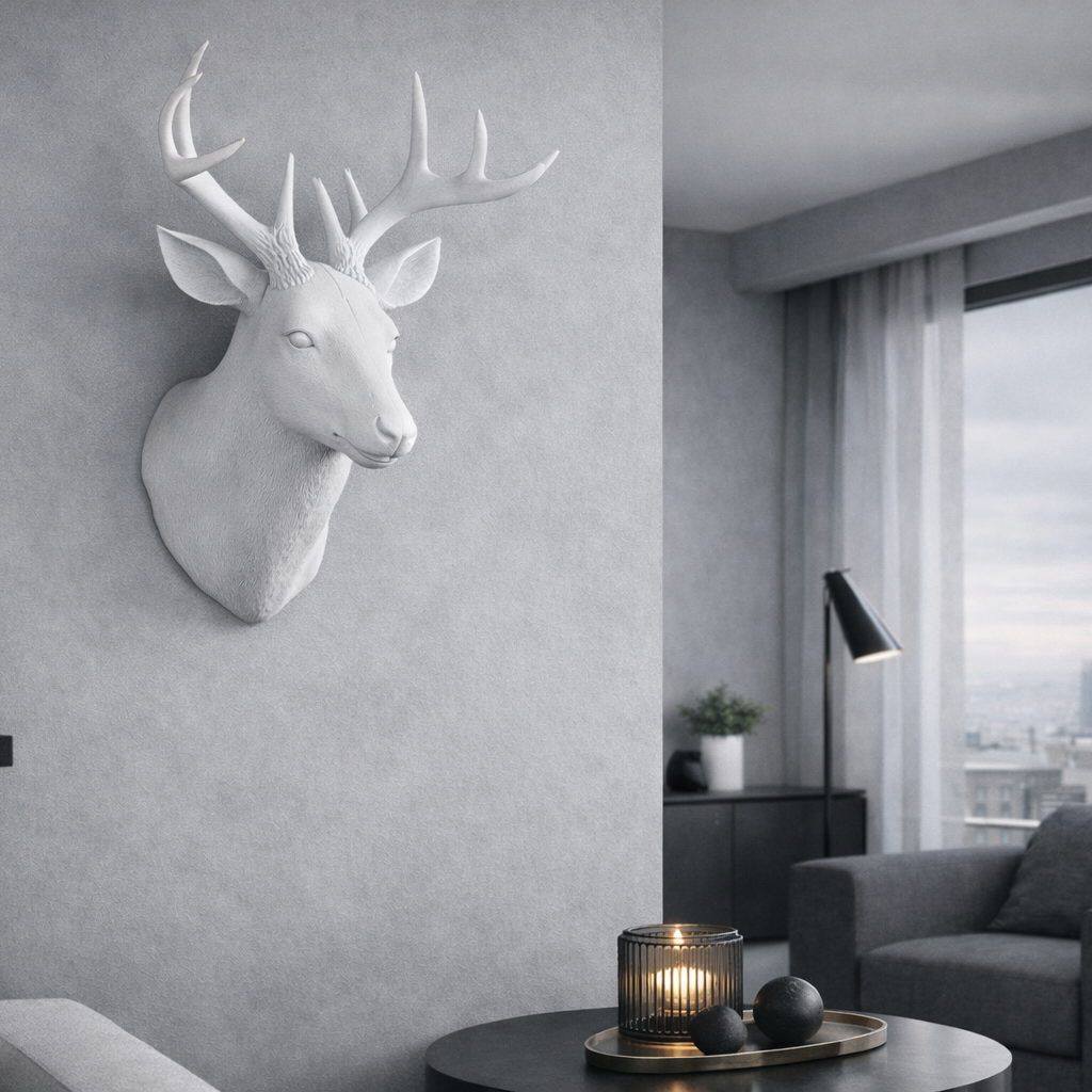 Nordic Matte Deer Wall Sculpture