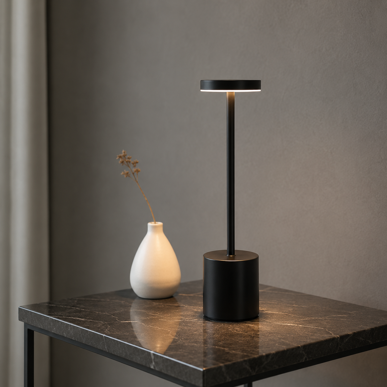 Wireless LED Desk Lamp with Touch Sensor Warm Ambient Lighting