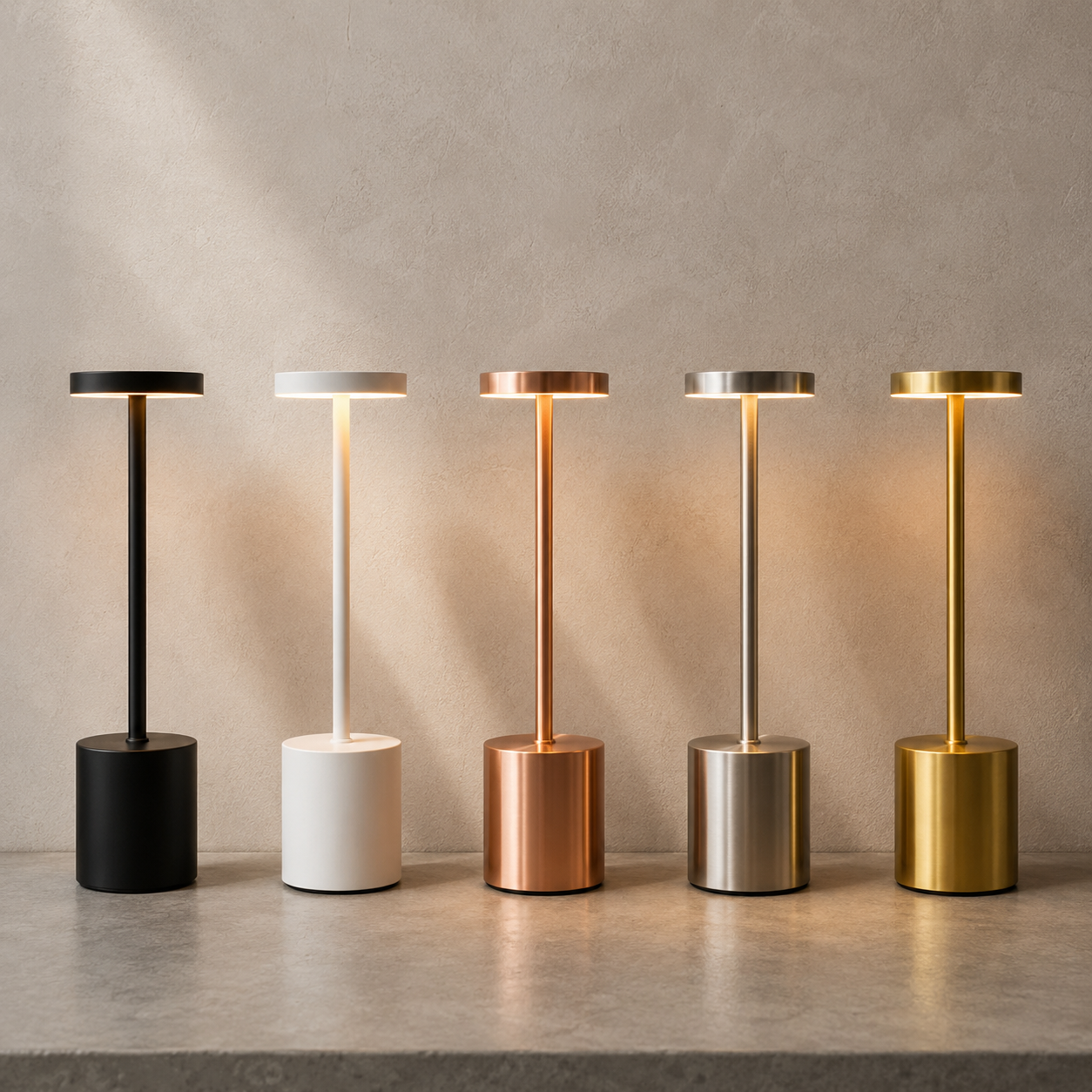 Wireless LED Desk Lamp with Touch Sensor Warm Ambient Lighting