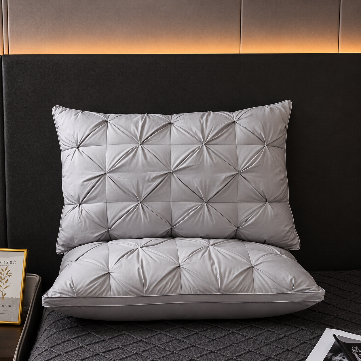 Luxury Diamond-Quilted Hotel Pillow with Memory Support