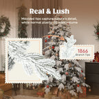 7ft Super Flocked Artificial Christmas Tree Green and White