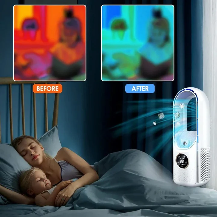 Blade-Free Quiet Portable Air Conditioner for Home Cooling