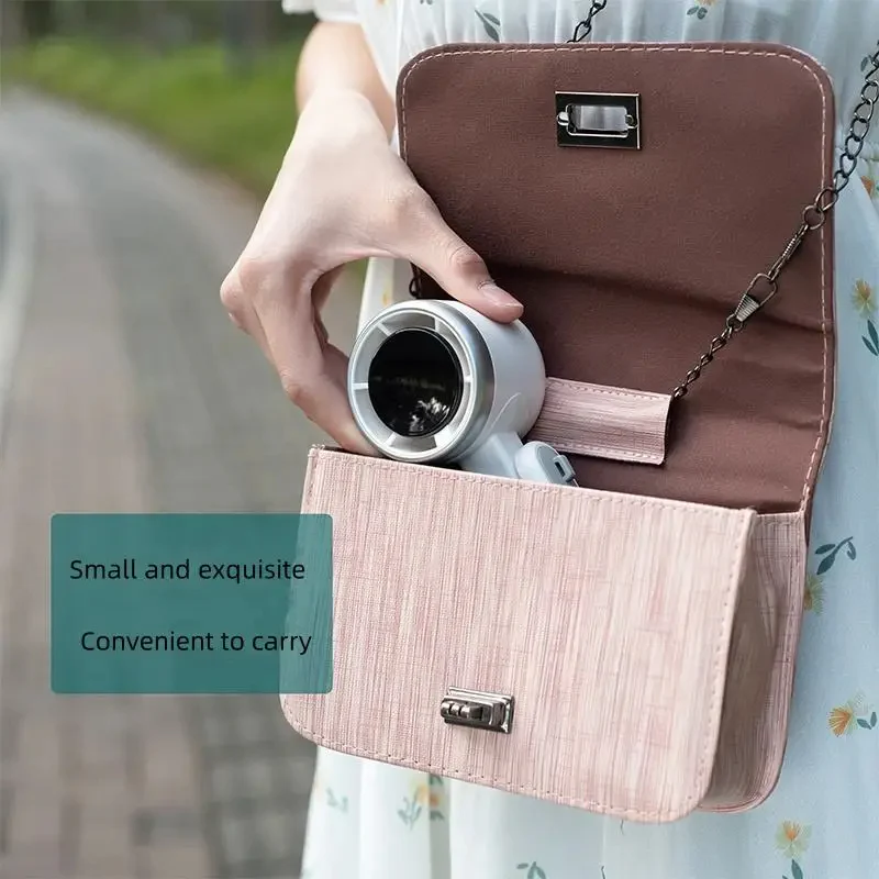 Foldable Handheld Turbo Fan with Digital Display for Portable Cooling