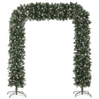 8.2ft Snow Frosted Christmas Tree Arch for Doorways Green